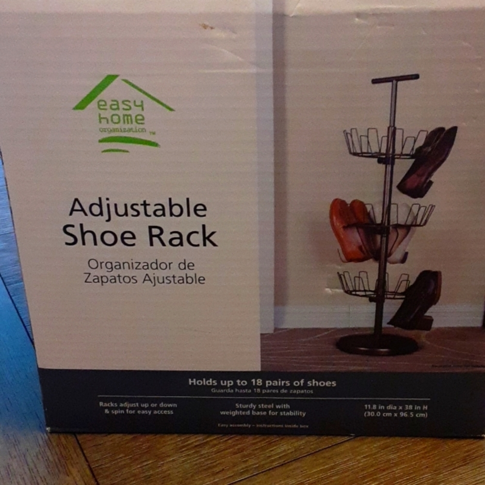 3 Tier Adjustable Shoe Rack Holds 18 Pair Shoes By Easy Home New